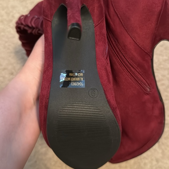 Charlotte Russe Bella Boots Size 9 Color Burgundy - Picture 10 of 11